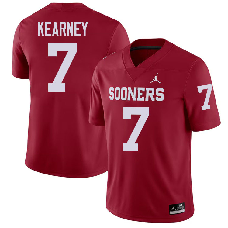 Zion Kearney Oklahoma Sooners Jersey,Oklahoma Sooners Football Uniforms,Jersey-Crimson